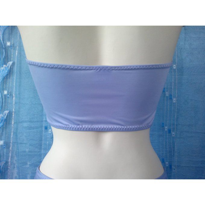 Top bustier Lilas + dentelle café 66/70 - 70/80