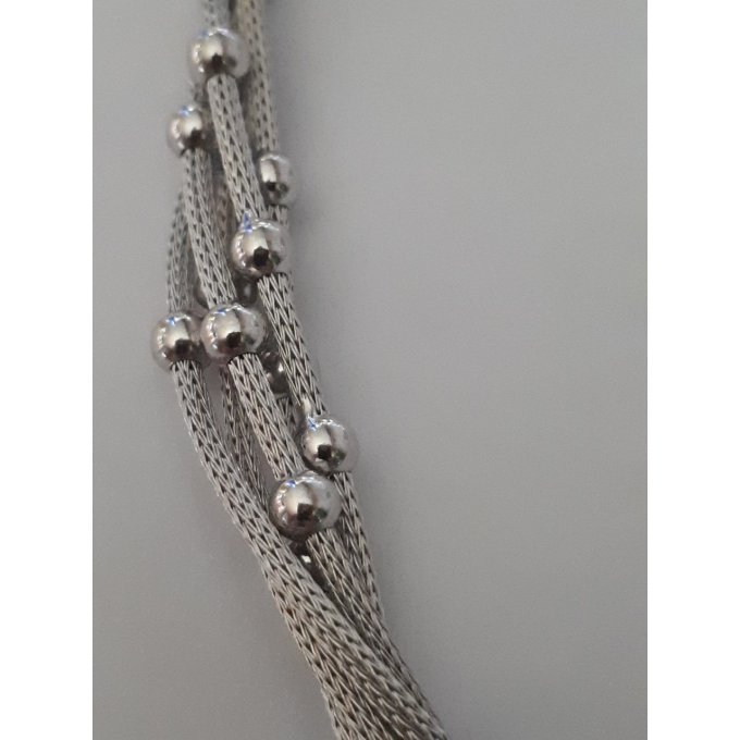 Collier Argent a maille Torsader