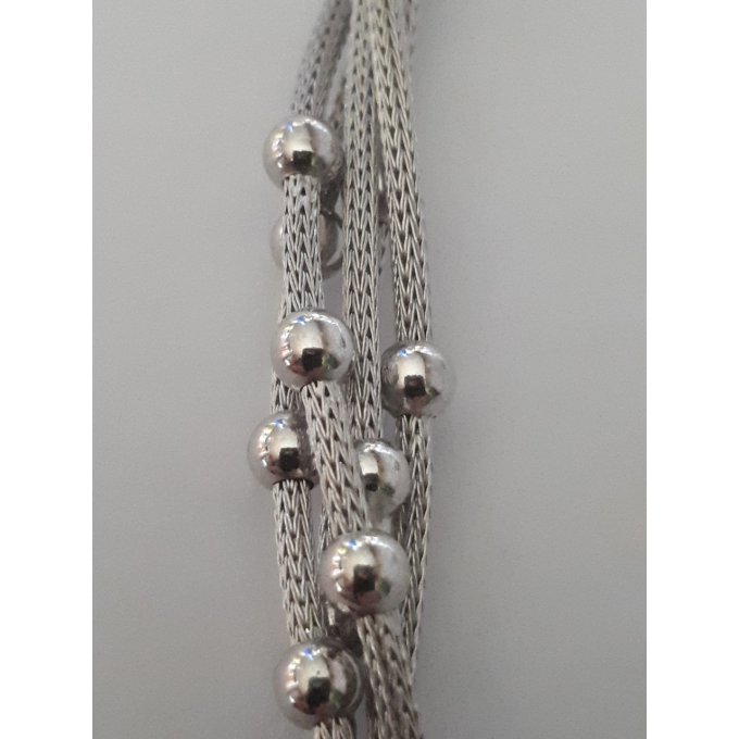 Collier Argent a maille Torsader