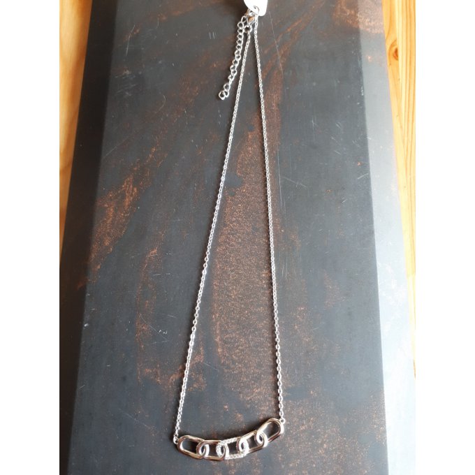 Collier Argent 925 à 5 anneaux