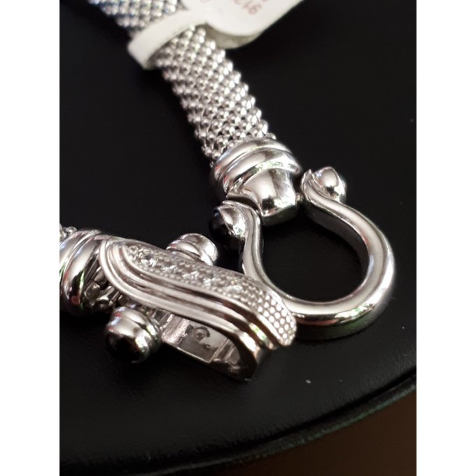 Collier Argent a maille serpent -41cm