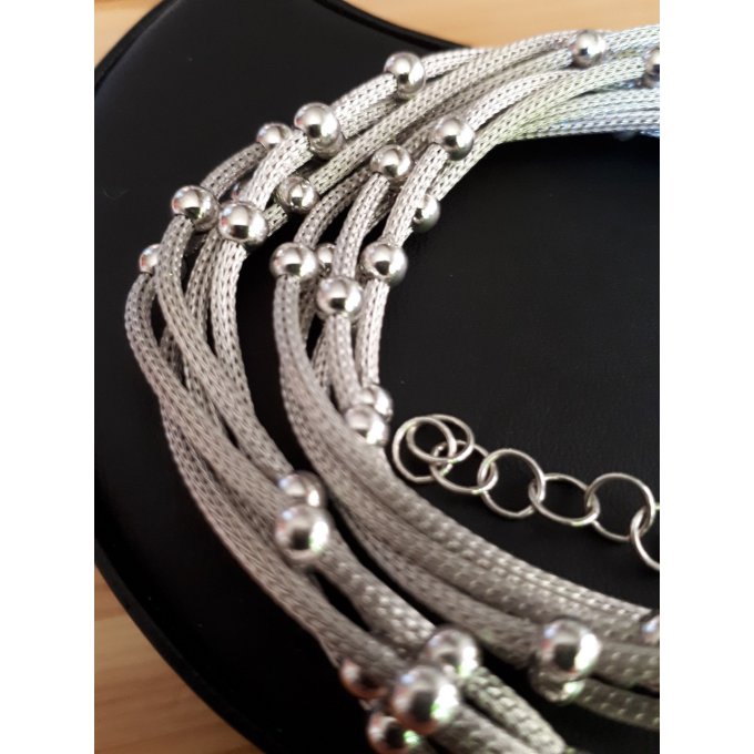 Collier Argent a maille Torsader