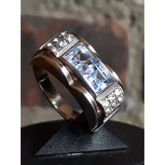 Bague chevalière marine Argent 925 -T.56