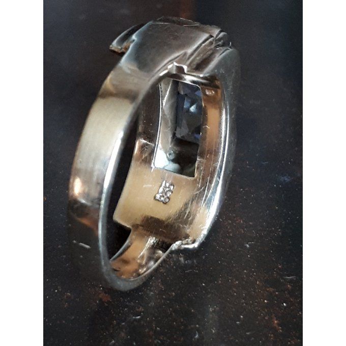 Bague chevalière marine Argent 925 -T.56