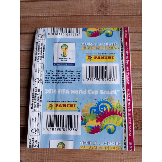 Panini Brazil 2014 Par Pochettes jaune code vertical