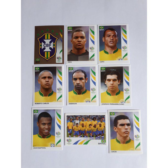 panini germany 2006 sticker brazil team