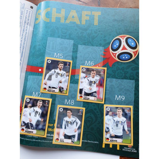 Panini Album vide allemand Russie 2018 +sticker poster mac donald