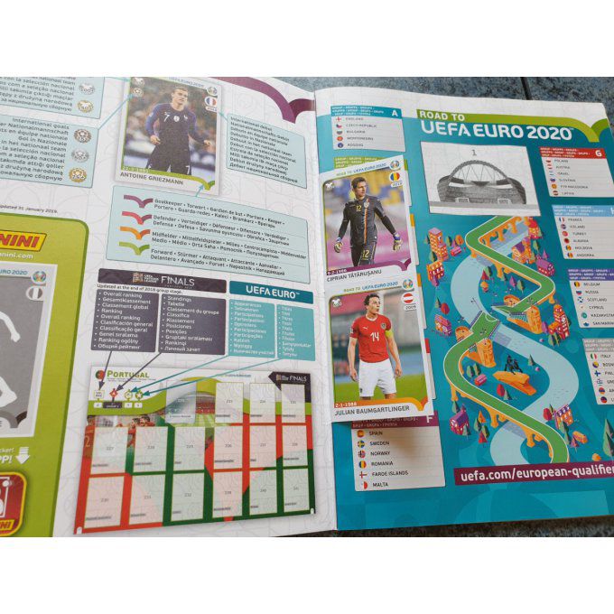 Panini Album vide Road to Euro 2020