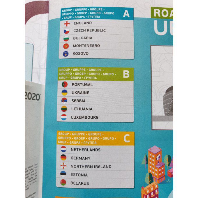 Panini Album vide Road to Euro 2020