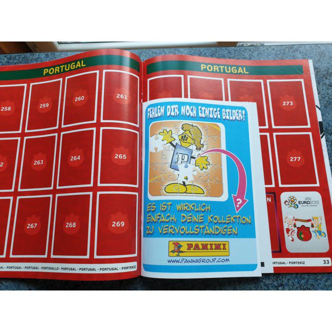 Panini Euro 2012 inter. Set complet 540 images +extra Stickers