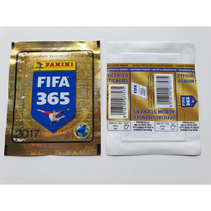 Panini Fifa 365 saison 2017 par pochette dos blanc