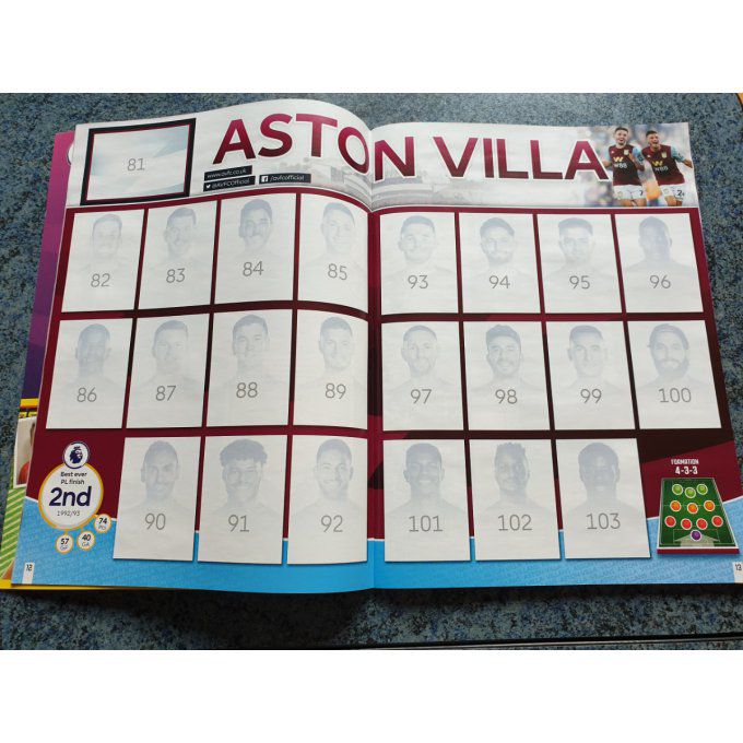 Panini Premier League Football 2020 Album Vide