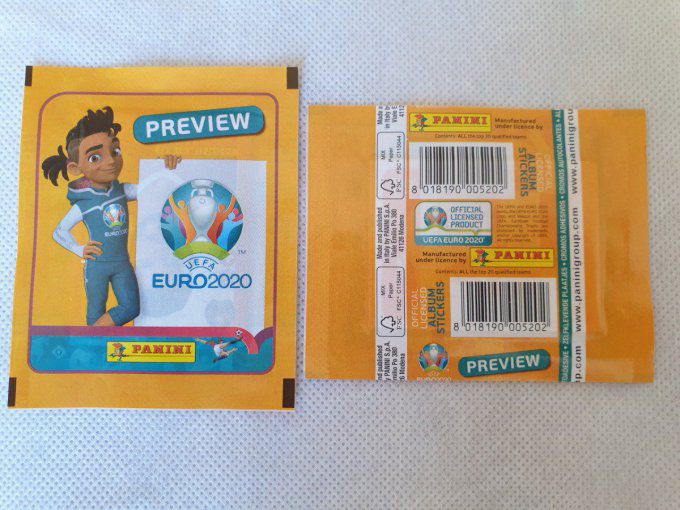 Panini Euro 2020 Preview BOX 120 Pochettes version Belge