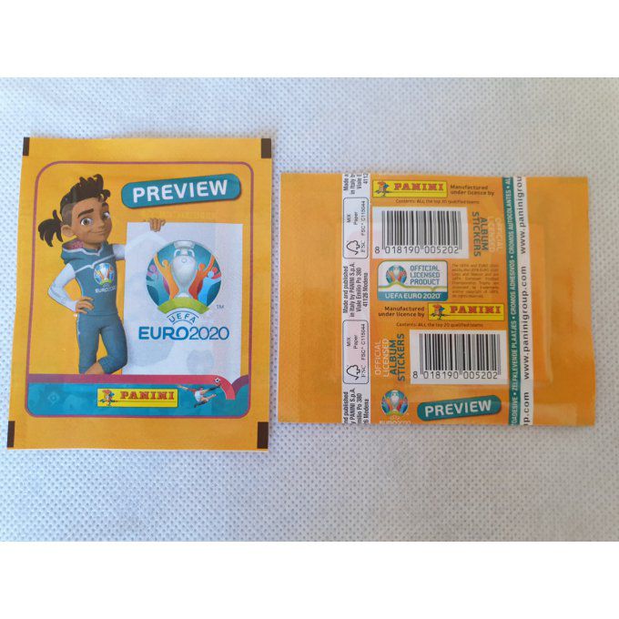 Panini Euro 2020 Preview par Pochette Version Belge 2 codes