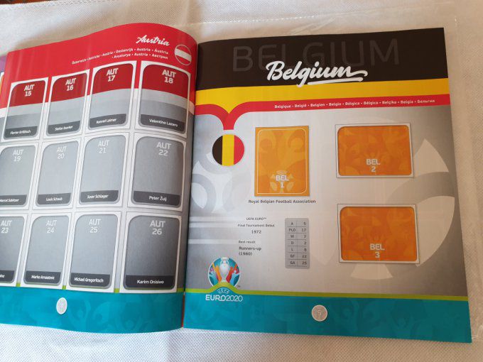 Panini Preview Euro 2020 set complet 528 images VERSION BELGE