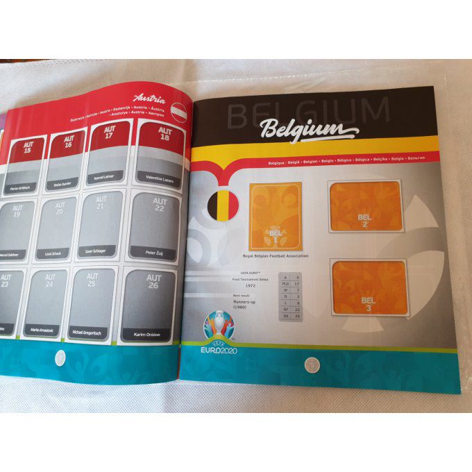 Panini Album vide UEFA EURO 2020 Preview BELGIQUE