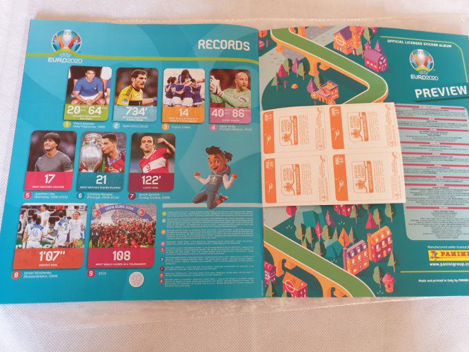 Panini Preview Euro 2020 set complet 528 images VERSION BELGE