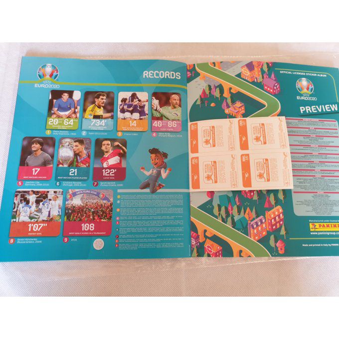 Panini Album vide UEFA EURO 2020 Preview BELGIQUE