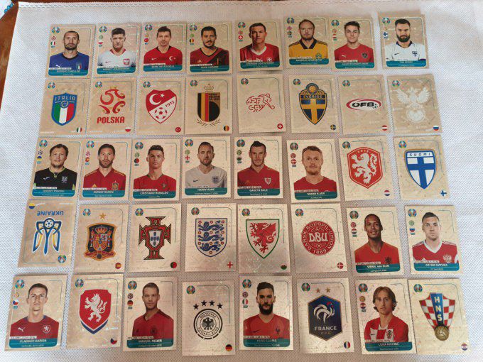 Panini Preview Euro 2020 set complet 568 images Turquoise D