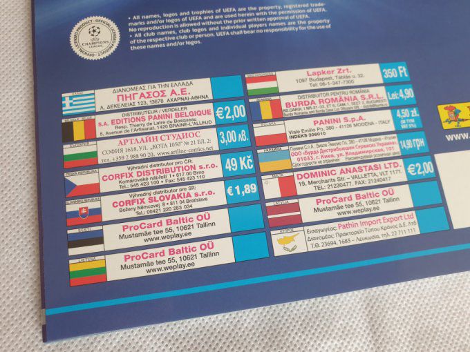 Panini Champions League 2013/2014 Album vide EU