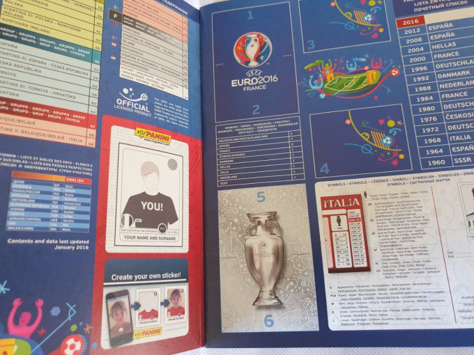 Panini Album vide Euro 2016 Star Edition Suisse