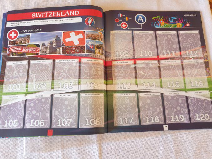 Panini Album vide Euro 2016 Star Edition Suisse