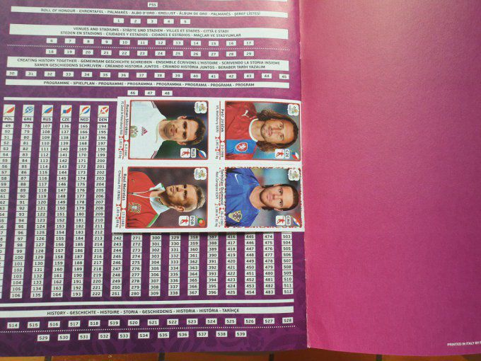 Panini Album vide Euro 2012 version Polonaise + sticker P1àP25