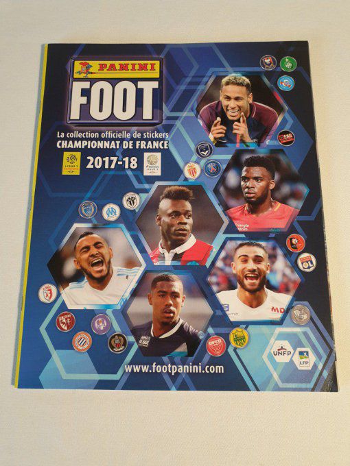 Panini album vide Foot 2017-2018 +Neymar sticker