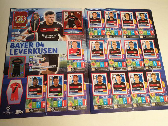 Topps Champions League 2016/2017 Album complet coller