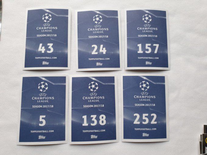 Topps champions league 2017-2018 Star brillante complet