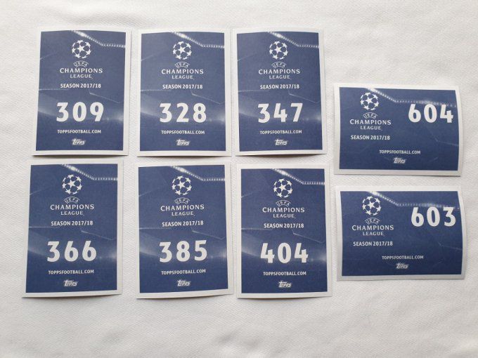 Topps champions league 2017-2018 Star brillante complet