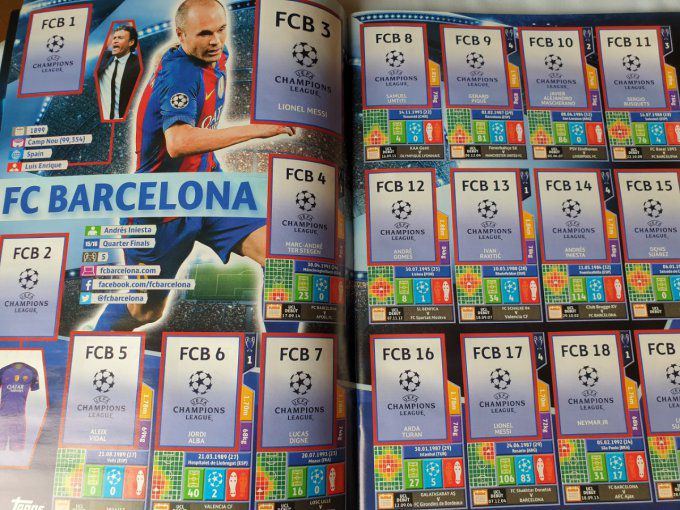 Topps Champions League 2016/2017 set complet