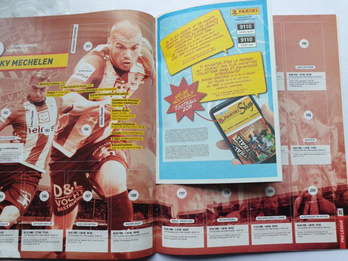 Panini album vide championnat Belge Football 2014