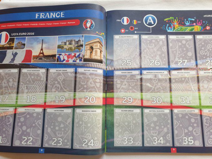 Panini Album vide Euro 2016 France +  sticker extra coca cola Français