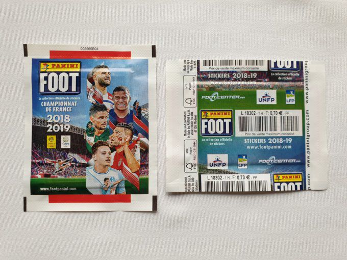 Panini Foot 2018-2019 championnat de France par pochettes extra code