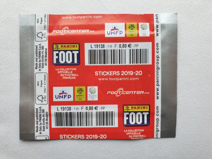 Panini Foot 2019-2020 championnat de France par pochettes