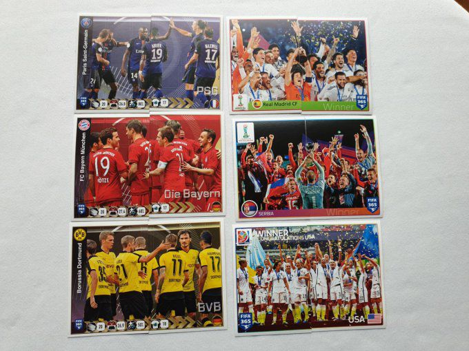 Panini Fifa 365 2016 Lot de 62 sticker photo équipe