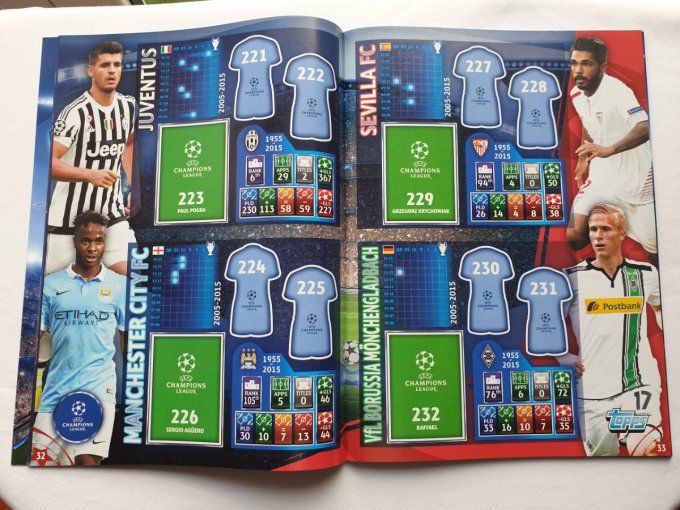 Topps Champions League 2015/2016 album vide