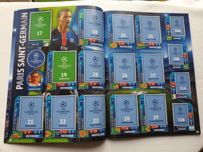 Topps Champions League 2015/2016 album vide