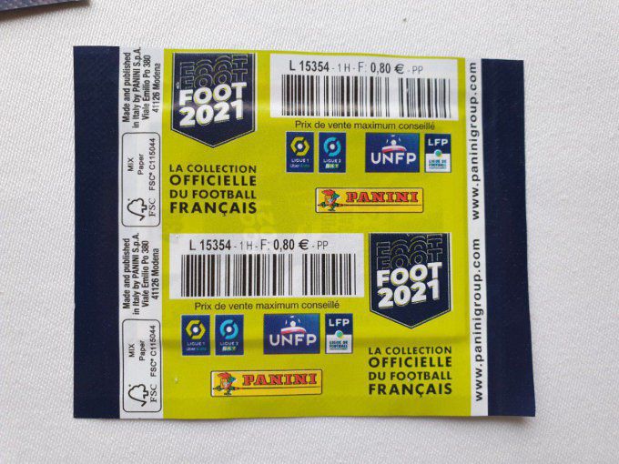 Panini Foot 2021 championnat de France pochette+ extra code