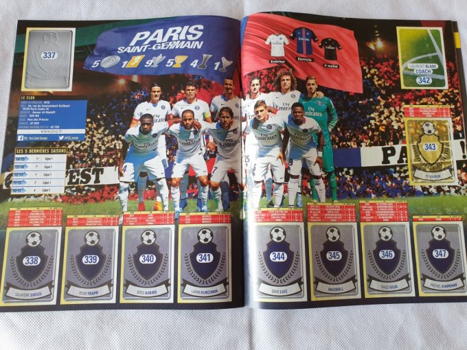 Panini Foot 2015-2016 championnat de France Album vide