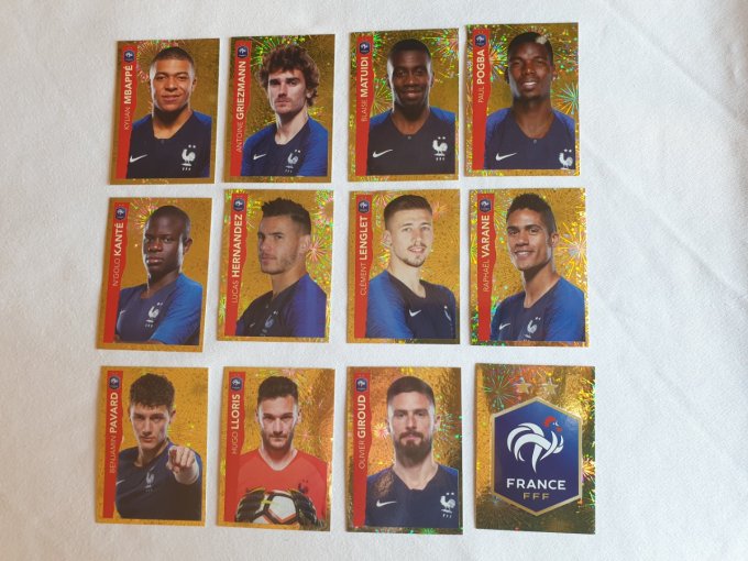 Panini Family au plus près des bleu 2020 set complet sans album