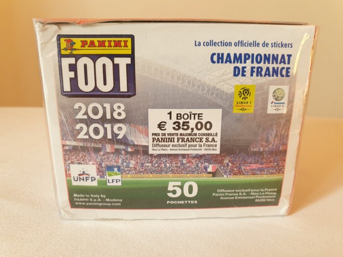 Panini Foot 2018-2019 championnat de France Box 50 pochettes 