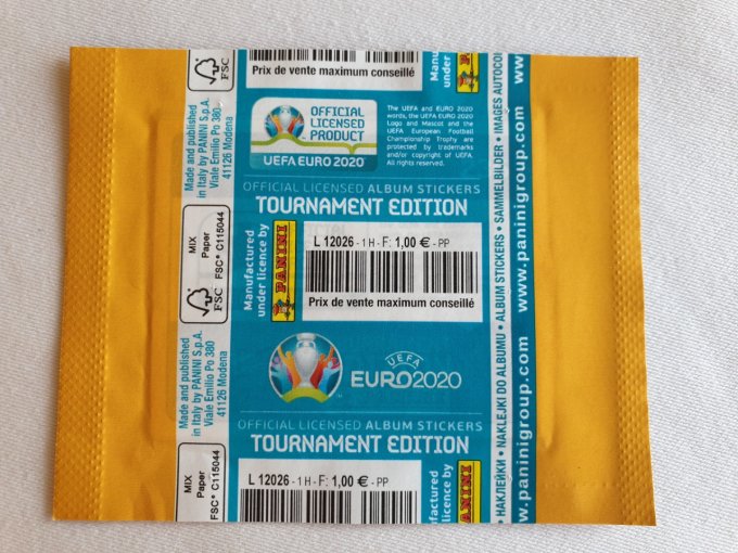 Panini Euro 2020 Tournament edition France version par pochettes