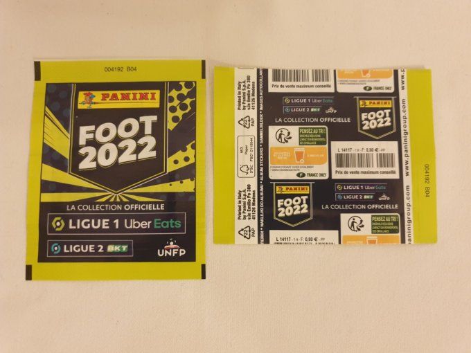 Panini Foot 2022 championnat de France par pochettes +extra code