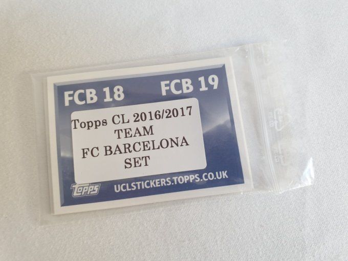 Topps champions League 2016-2017 Barcelone team 