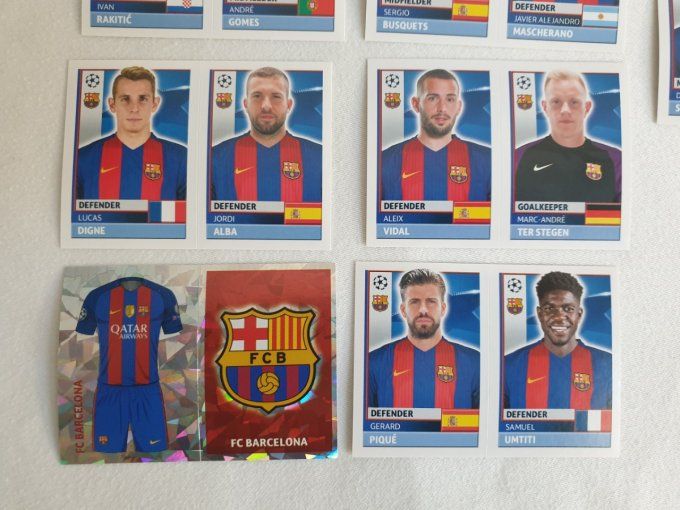 Topps champions League 2016-2017 Barcelone team 