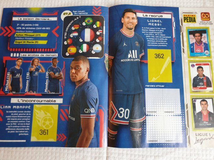 Panini championnat de France Foot 2022 set complet