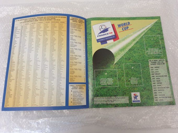 Panini  Album vide France 1998 inter.