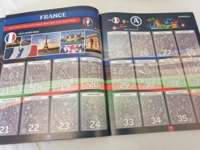 Panini Album vide Euro 2016 version Belge sticker Eden Hazard